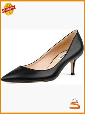 Low Heel Kitten Heel Pointy Toe Pumps 2.5 Inch Work Shoes